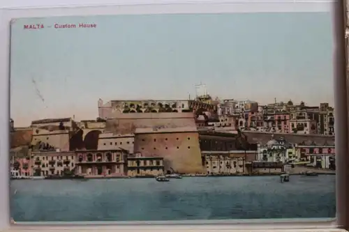 AK Malta Custom House 1913 #PE191