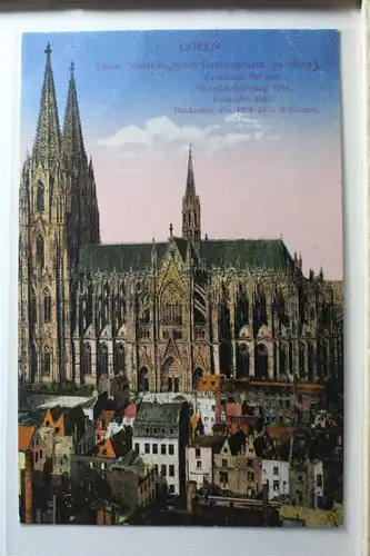 AK Köln Dom, Südseite vom Rathausturm gesehen #PE032