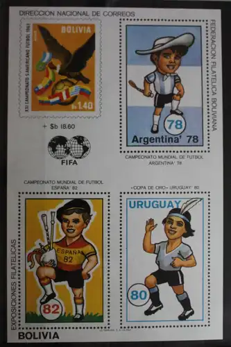 Bolivien Block 99 mit 694 postfrisch Fußball WM 1978 #SF714