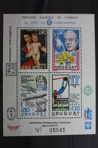 Uruguay Block 34 mit 1461-1464 postfrisch Fußball WM 1978 #SF705