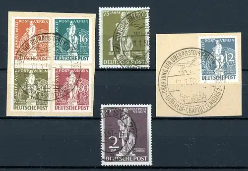 Berlin 35-41 gestempelt teilweise Briefstücke #GJ436