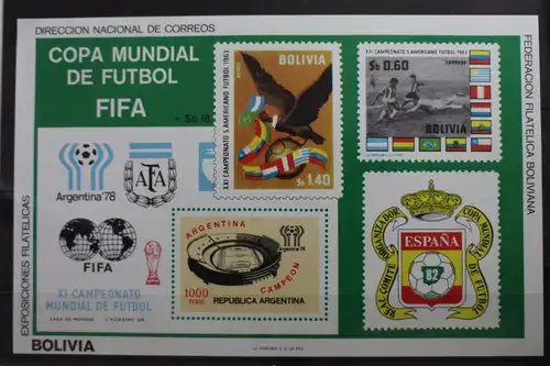 Bolivien Block 96 postfrisch Fußball WM 1978 #SF712