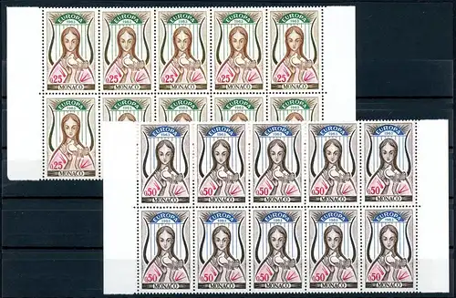 Monaco 10er Bogenteile 742-43 postfrisch CEPT #IU993
