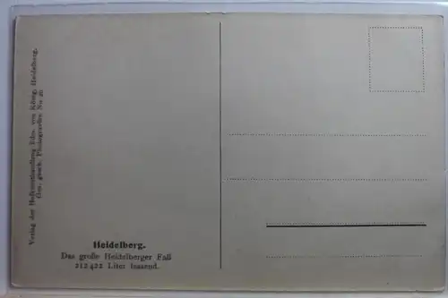 AK Heidelberg Das große Heidelberger Faß (212 422 Liter) #PE282