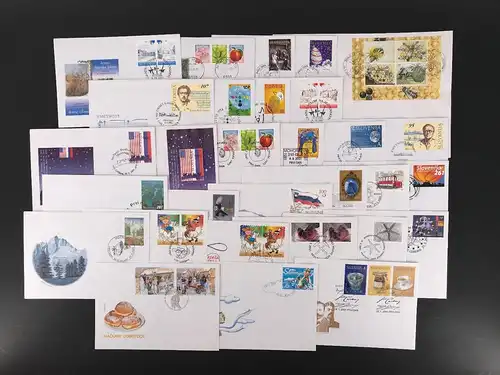 Slowenien kpl. Jahrgang 2001 Ersttagesbrief/FDC #IY035