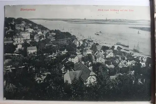 AK Blankenese Blick vom Süllberg auf die Elbe 1908 #PE428