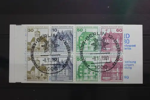 Berlin MH 12a PF II oZ gestempelt Markenheftchen Plattenfehler #SG452