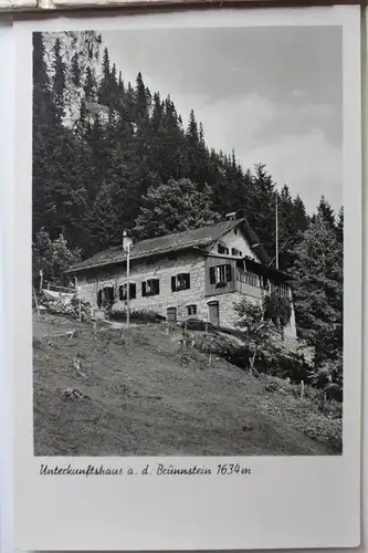 AK Brünnstein Unterkunftshaus a. d. Brünnstein 1634 m 1954 #PE480