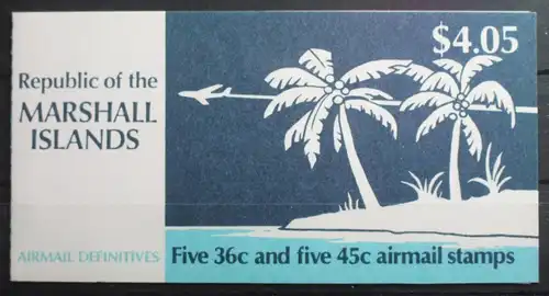 Marshall-Inseln 5x 216 und 5x 220 postfrisch als MH Markenheftchen #SH524
