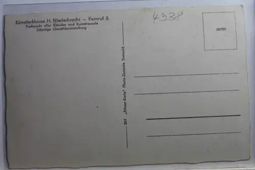 AK Schwalenberg Künstlerklause H. Niederbracht - Unterschiede #PE504