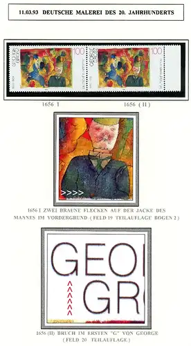 Bund 1656 I +F19 postfrisch Plattenfehler #BW6778