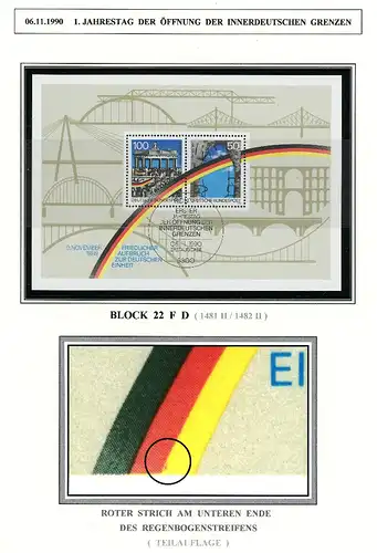 Bund Block 22 F D postfrisch Plattenfehler #BW6862