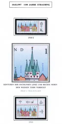 Bund 1910 I postfrisch Plattenfehler #BW6688