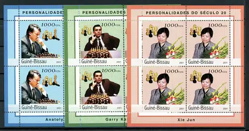 Guinea Bissau 1959, 1961, 1964 postfrisch als Kleinbogen Schach #GI633