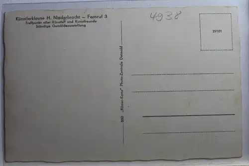 AK Schwalenberg Künstlerklause H. Niederbracht - Unterschiede #PE505