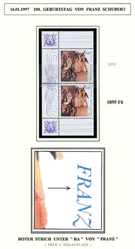 Bund 1895 F6 postfrisch Plattenfehler #BW6679