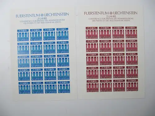 Liechtenstein Jahrg. 1984 mit 20x 837-865 postfrisch Bogens. KW. 650,- #SJ415