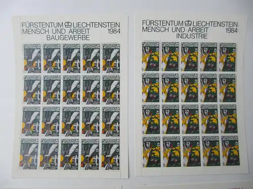 Liechtenstein Jahrg. 1984 mit 20x 837-865 postfrisch Bogens. KW. 650,- #SJ415