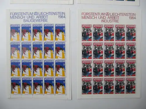 Liechtenstein Jahrg. 1984 mit 20x 837-865 postfrisch Bogens. KW. 650,- #SJ415