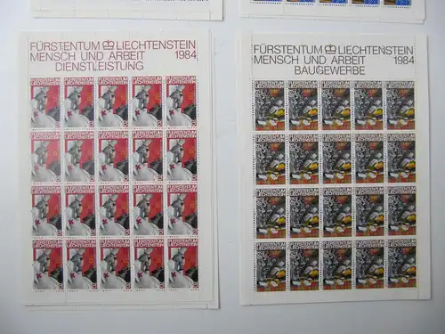 Liechtenstein Jahrg. 1984 mit 20x 837-865 postfrisch Bogens. KW. 650,- #SJ415