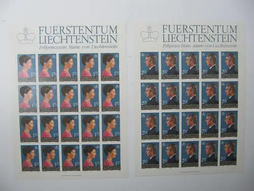 Liechtenstein Jahrg. 1984 mit 20x 837-865 postfrisch Bogens. KW. 650,- #SJ415