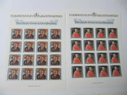 Liechtenstein Jahrg. 1984 mit 20x 837-865 postfrisch Bogens. KW. 650,- #SJ415