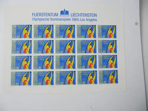 Liechtenstein Jahrg. 1984 mit 20x 837-865 postfrisch Bogens. KW. 650,- #SJ415