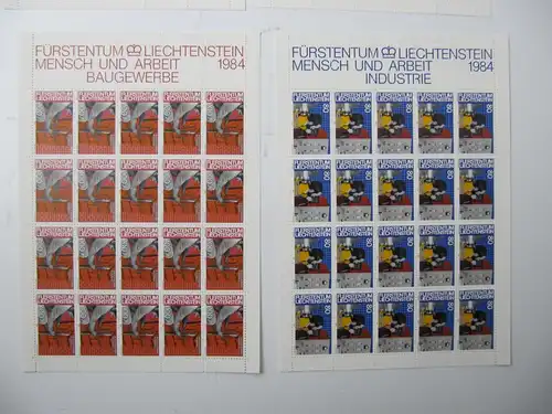 Liechtenstein Jahrg. 1984 mit 20x 837-865 postfrisch Bogens. KW. 650,- #SJ415