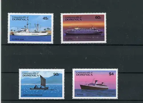 Dominica 856-59 postfrisch Schiffe #IF579