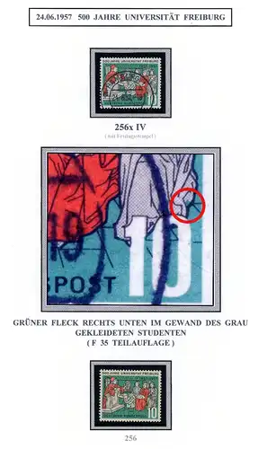 Bund 256 IV gestempelt Plattenfehler #BW6869