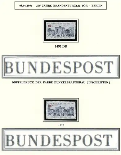 Bund 1492 postfrisch Doppeldruck #BW6712