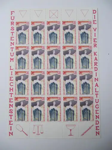 Liechtenstein Jahrgang 1985 mit 866-892 postfrisch Bogensatz KW. 600,- #SJ411