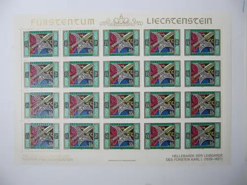 Liechtenstein Jahrgang 1985 mit 866-892 postfrisch Bogensatz KW. 600,- #SJ411