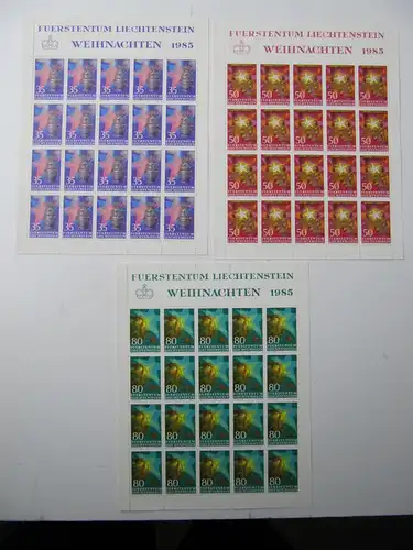 Liechtenstein Jahrgang 1985 mit 866-892 postfrisch Bogensatz KW. 600,- #SJ411