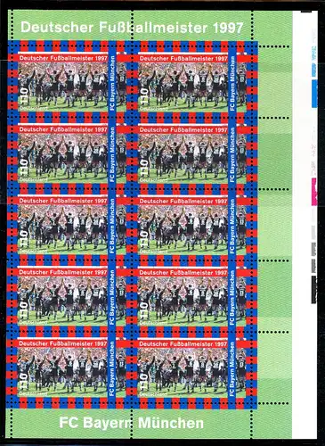 Bund 10er Bogen 1958 postfrisch verschnitten #IN785