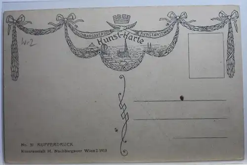 AK Wien Praterstern und Tegetthoffdenkmal Künstlerkarte #PF021