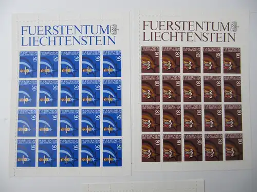 Liechtenstein Jahrg. 1983 mit 20x 816-836 postfrisch Bogens. KW. 630,- #SJ412