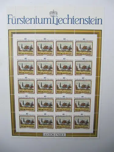 Liechtenstein Jahrg. 1983 mit 20x 816-836 postfrisch Bogens. KW. 630,- #SJ412