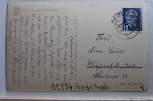 AK Friedrichroda FDGB-Erholungsheim Spießenberghaus 1953 #PF148