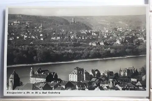 AK Königswinter a. Rh. mit Blick auf Bad Godesberg 1933 #PF218