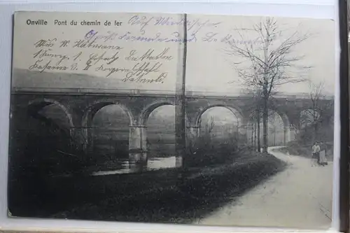 AK Onville Pont du chemin de fer Feldpost 1915 #PF379