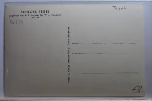 AK Berlin-Tegel Schloss #PF089