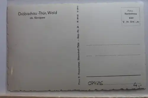 AK Dröbischau - Thür. Wald über Königsee #PF107