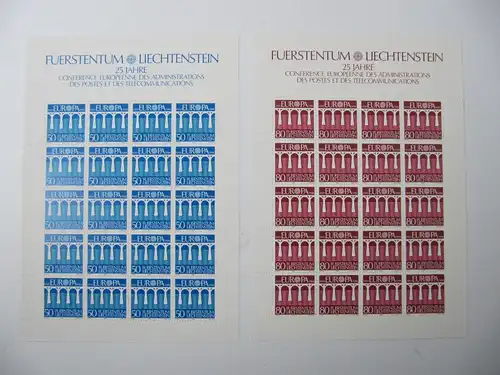 Liechtenstein Jahrg. 1984 mit 20x 837-865 postfrisch Bogens. KW. 650,- #SJ414