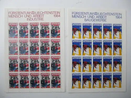 Liechtenstein Jahrg. 1984 mit 20x 837-865 postfrisch Bogens. KW. 650,- #SJ414