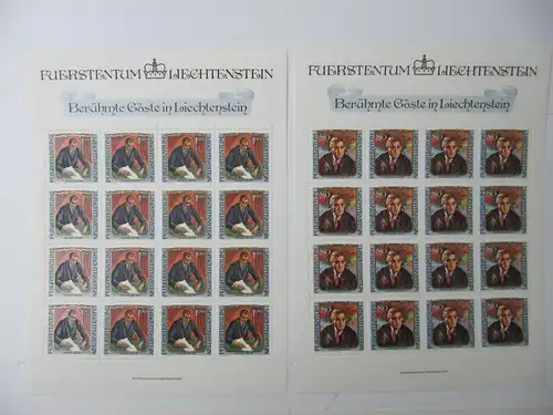 Liechtenstein Jahrg. 1984 mit 20x 837-865 postfrisch Bogens. KW. 650,- #SJ414