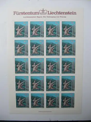 Liechtenstein Jahrg. 1984 mit 20x 837-865 postfrisch Bogens. KW. 650,- #SJ414