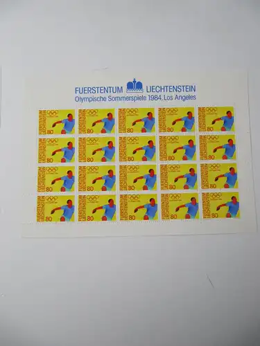 Liechtenstein Jahrg. 1984 mit 20x 837-865 postfrisch Bogens. KW. 650,- #SJ414