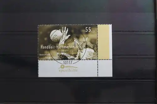 BRD 2578 gestempelt Sport Handball Vollstempel Eckrand Bundesrepublik #SJ910