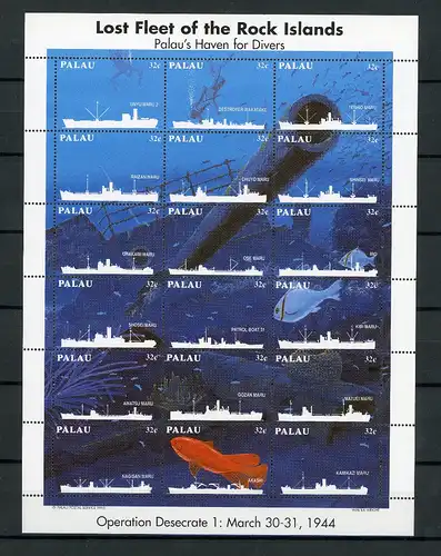 Palau ZD-Bg 868-85 postfrisch Schiffe #IF607